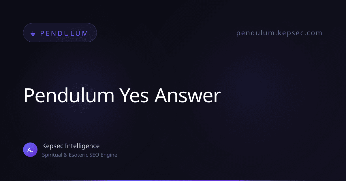 pendulum yes